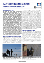 Faltblatt "Fact-Sheet: Polizei-Drohnen"
