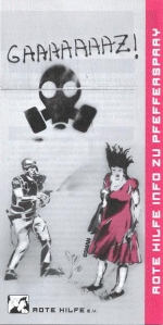 Flyer "Rote Hilfe Info zu Pfefferspray"