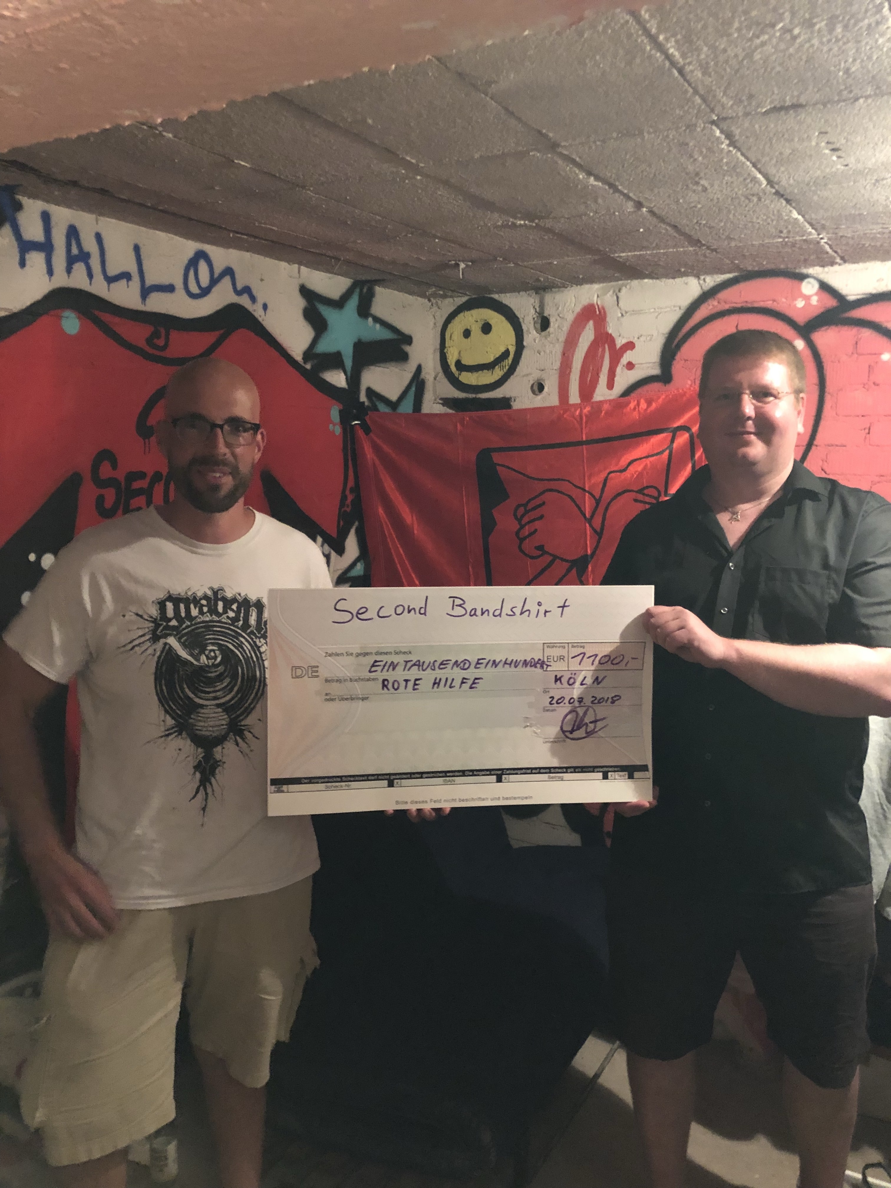 2018 07 23 Spendenübergabe Second Band Shirt