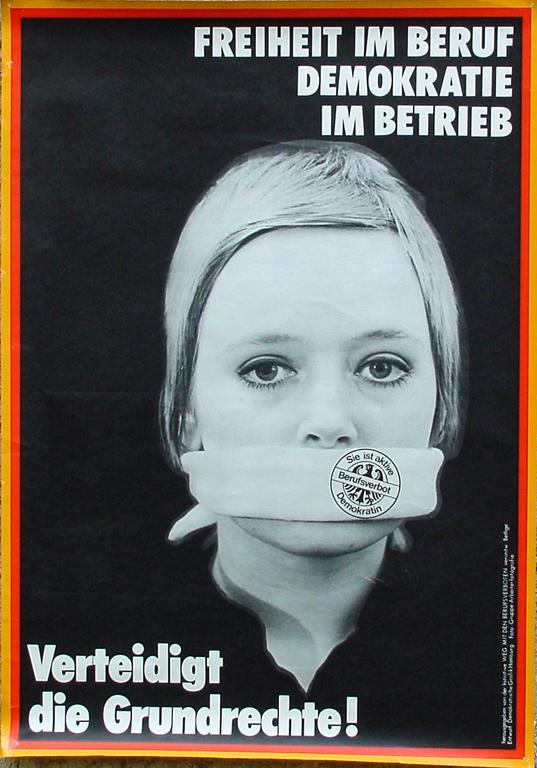 Berufsverbote Historisches Plakat
