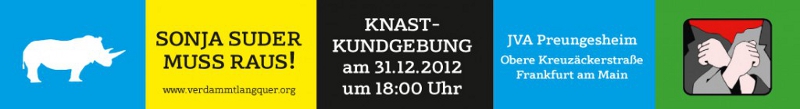 knastkundgebung ffm banner