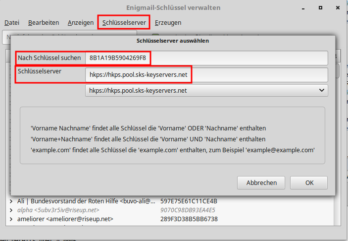 import schluessel